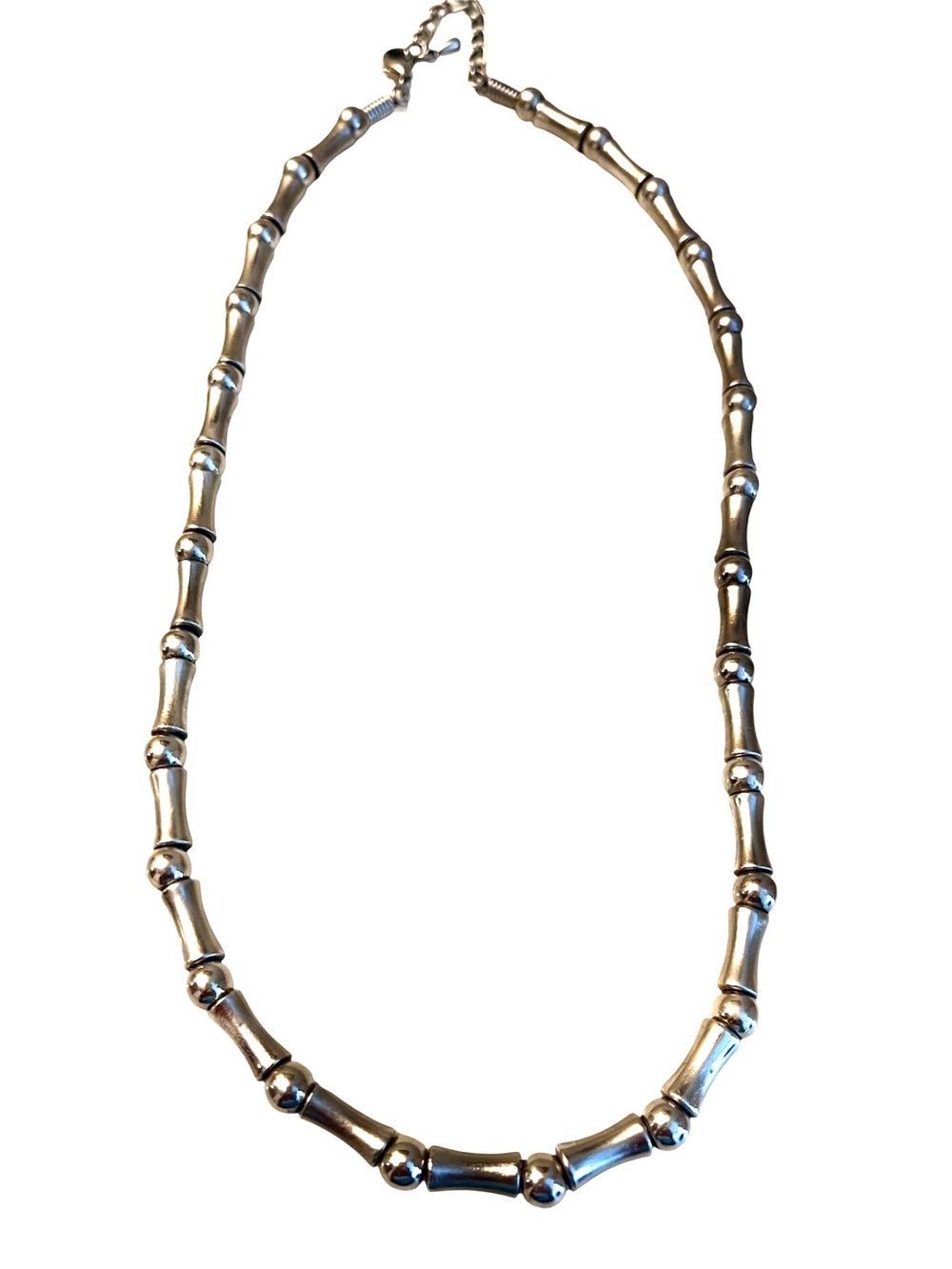 Women’s Silver-Tone Bamboo Link Necklace - Women's Jewelry